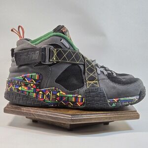 Nike Air Raid Shoes Mens Size 8 Peace Africa Kente Print Basketball 642330-003